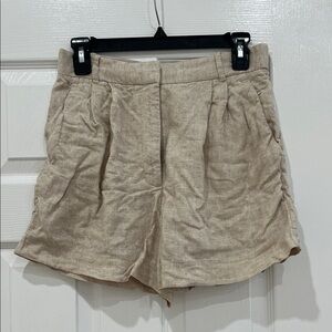 Abercrombie Women's Tan Linen Shorts